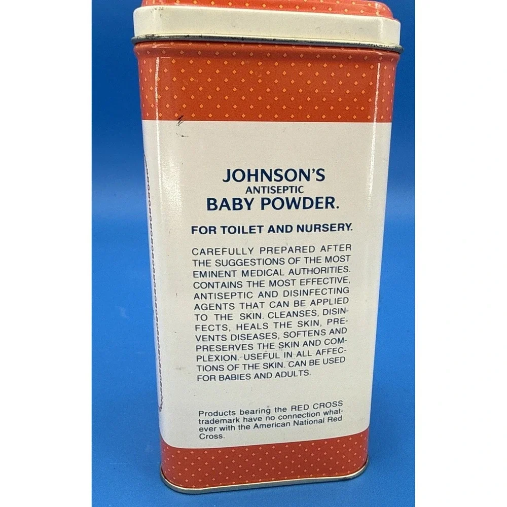 Vintage Johnson's Antiseptic Baby Powder Tin with Lid 100th Anniversary Empty